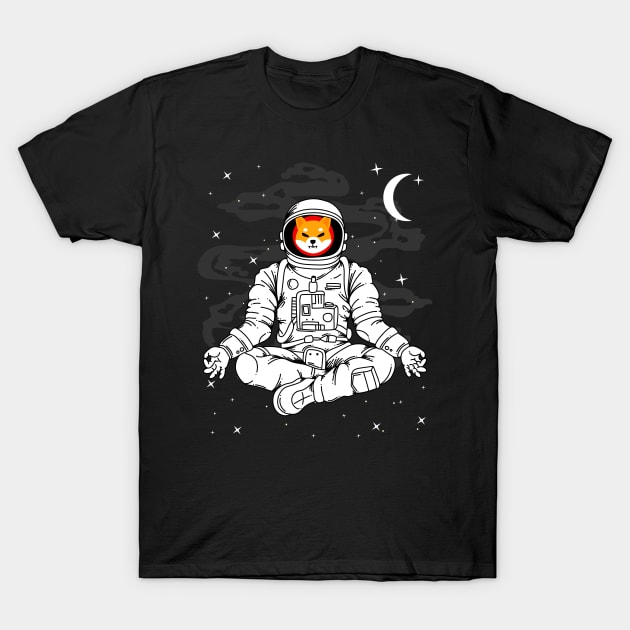 Astronaut Yoga Shiba Inu Coin To The Moon Shib Army Crypto Token Cryptocurrency Blockchain Wallet Birthday Gift For Men Women Kids T-Shirt by Thingking About